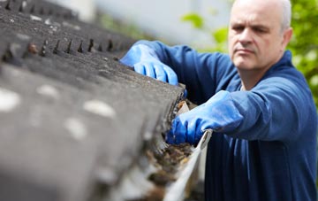 cleaning and inspecting Llanelian Yn Rhos roofs